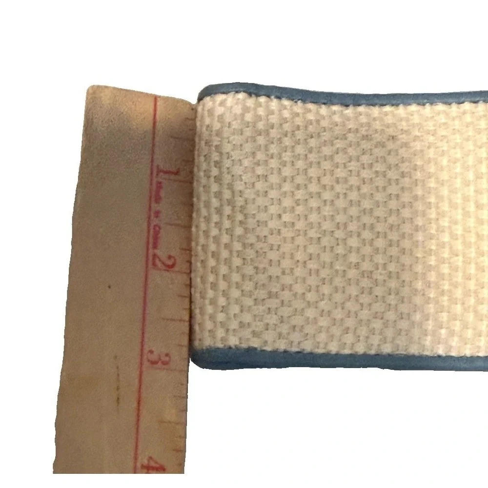 Aigner Blue Leather Straw Raffia Phone Sleeve Wrap Case Protective Pouch